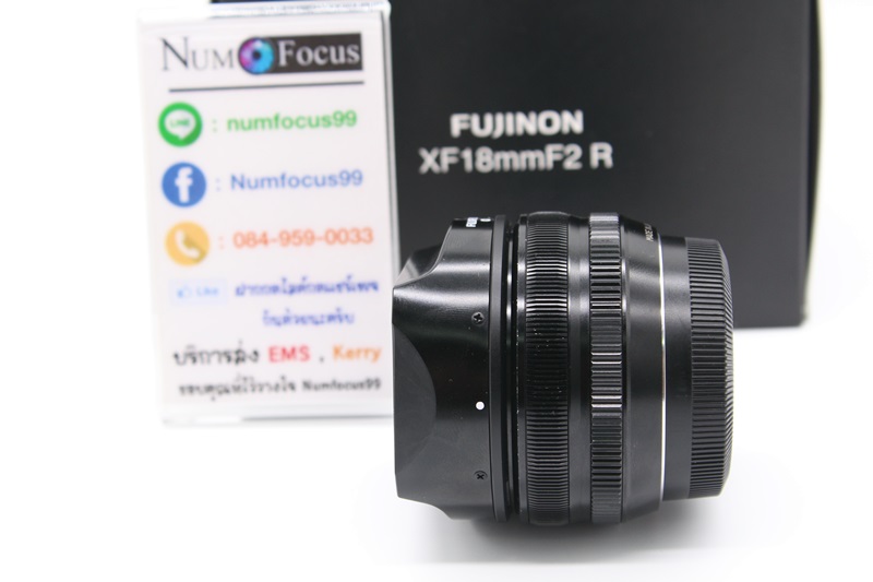 เลนส์ Fuji XF 18mm F2 R สีดำ อดีตประกันศูนย์ ใช้งานปกติ สภาพสวย อุปกรณ์ครบยกกล่อง